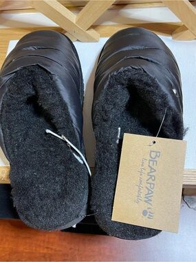 NWT W Sz 9 BearPaw Wool/Blend Quilted Nylon Puffer -Mule Slip On